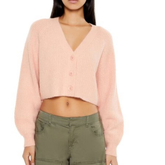 NWT Fuzzy Ribbed Cardigan Sweater -size Small - Picture 2 of 4